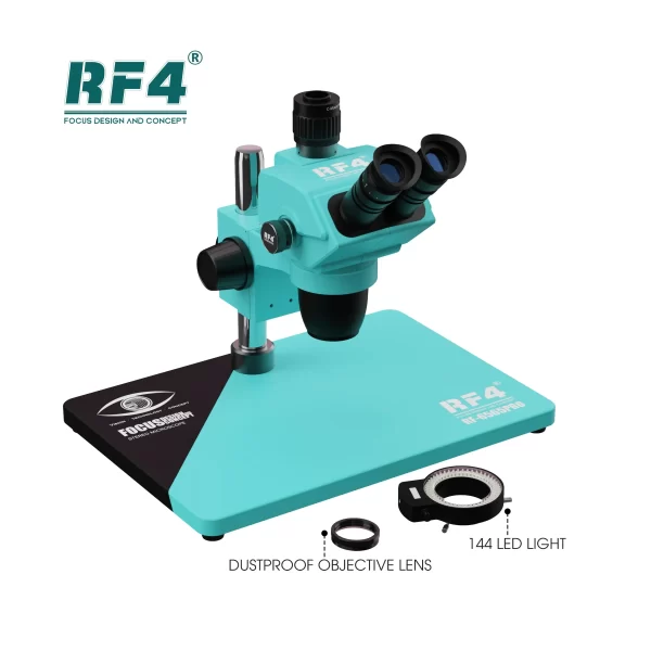 RF4 RF 6565PRO HD Trinocular Stereo Microscope Nine speed Zoom Lock Key Eyepiece Adjustable Multi layer
