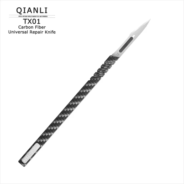 QIANLI TX01 Universal Repair Knife Handle Carbon Fiber for Motherboard Glue Cutting CPU IC Chip Removal